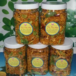 Combo 2 hủ to khô gà sấy lá chanh siêu ngon, siêu rẻ....