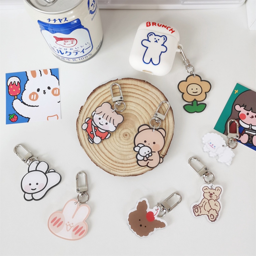 Vỏ Bảo Vệ Hộp Sạc Tai Nghe AirPods Pro/airpod 3/AirPods 2 Bằng Silicon Họa Tiết Hoa Tulip/Gấu Phong Cách Hàn Quốc Độc Đáo