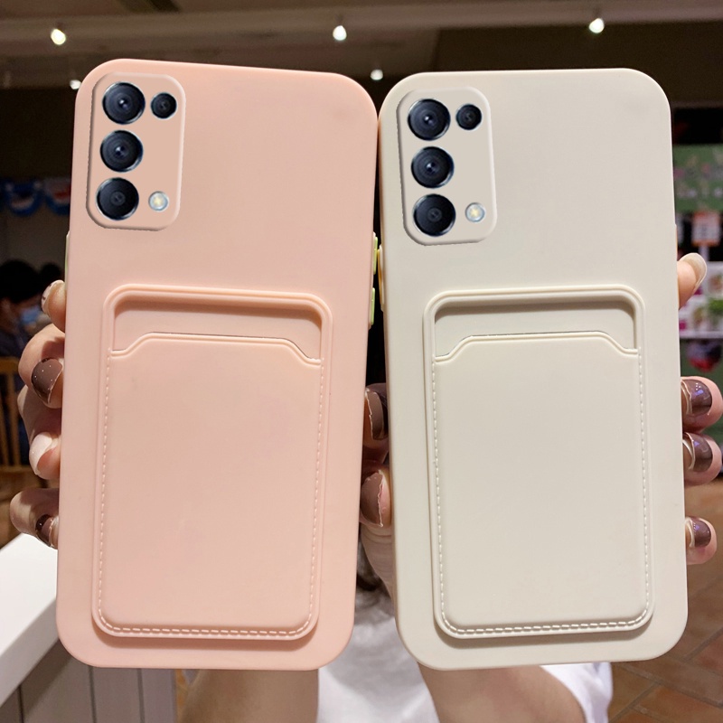 Ốp điện thoại Koosuk silicon mềm có ngăn đựng thẻ cho OPPO A54 A74 A94 Reno 5 Pro 5F 4G 5G reno5 Lite