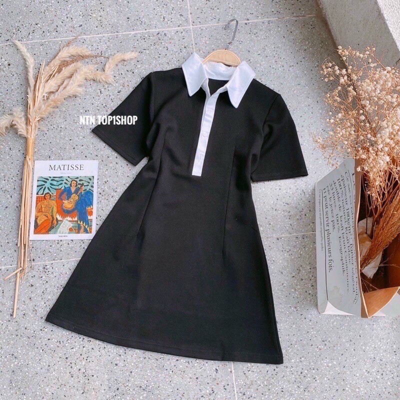 (có quà tặng) váy polo dáng xoè tay ngắn 👗 | BigBuy360 - bigbuy360.vn