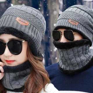 Mũ Len Nam Nữ Kèm Khăn Cổ Nón Len Kèm Khăn Quàng Cổ Người Lớn Và Trẻ Em Chống Cái Lạnh Mùa Đông