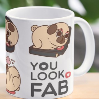 Cốc sứ You look great! -Puglie Mug