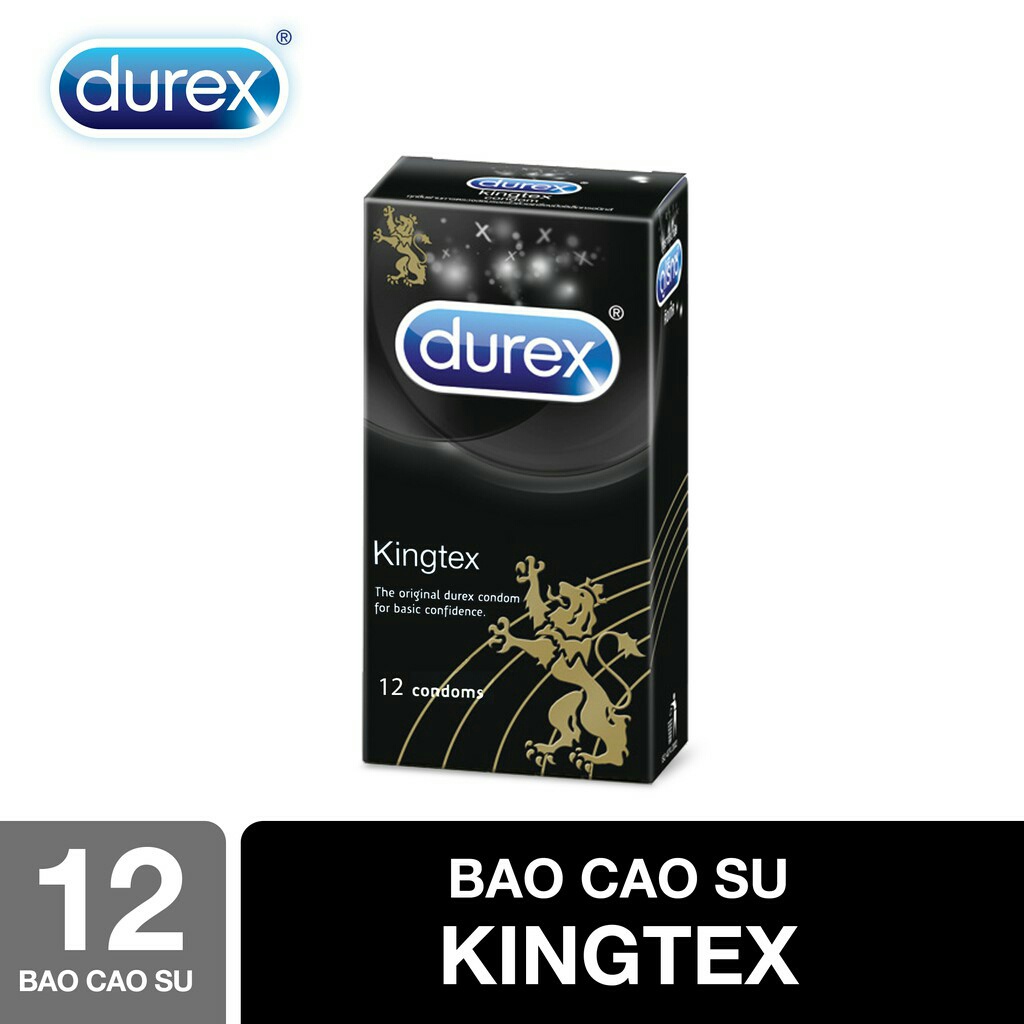 Bao cao su Durex Kingtex siêu mỏng - Chống Suất Tinh Sớm Hộp 12 cái