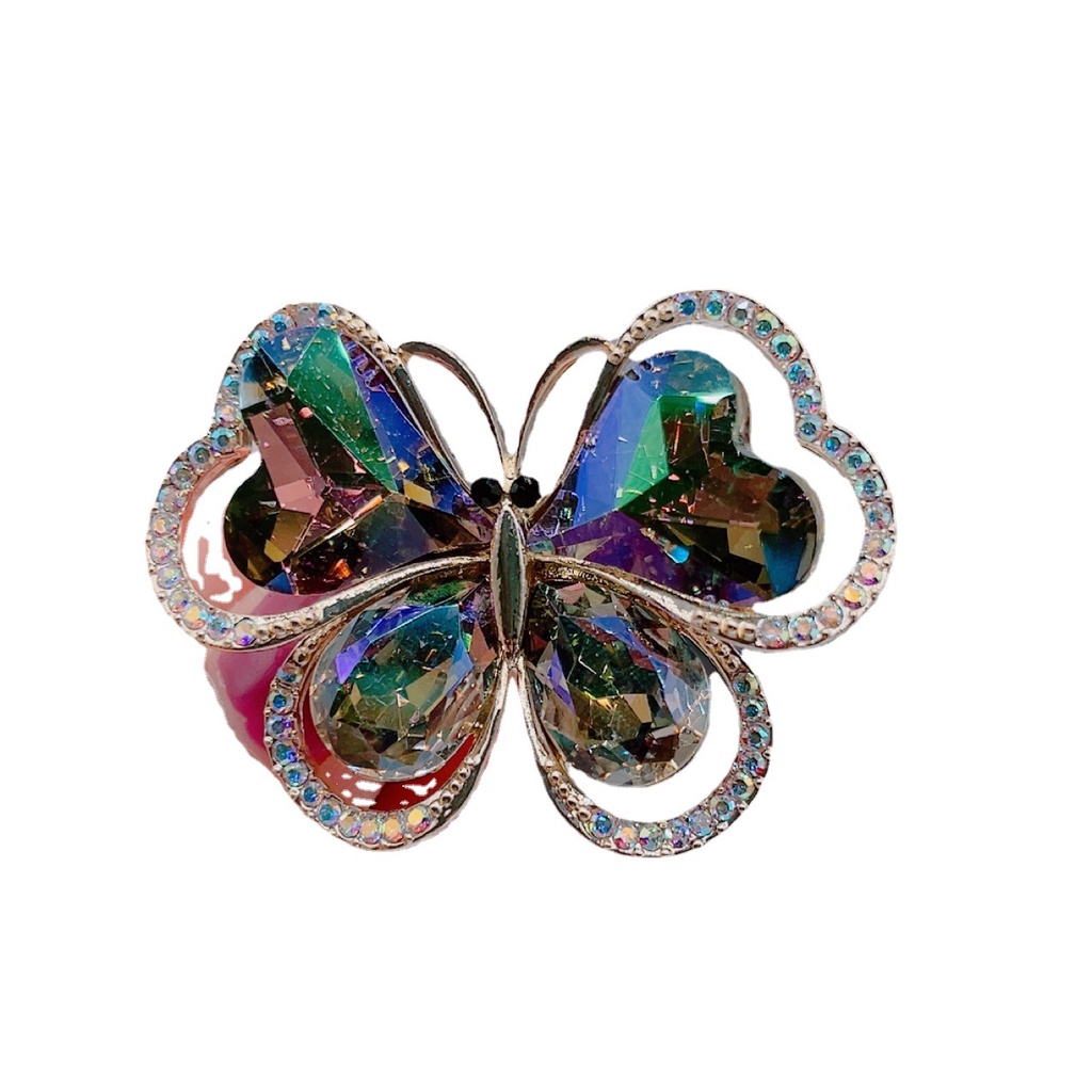 Dây Buộc Tóc Cao Su Co Giãn Phối Họa Tiết Cánh Bướm Đính Đá Pha Lê Phong Cách Hàn Quốc 2022 Thời Trang Cho Nữ