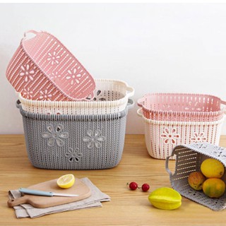 Sọt nhựa giả mây đan 30*30