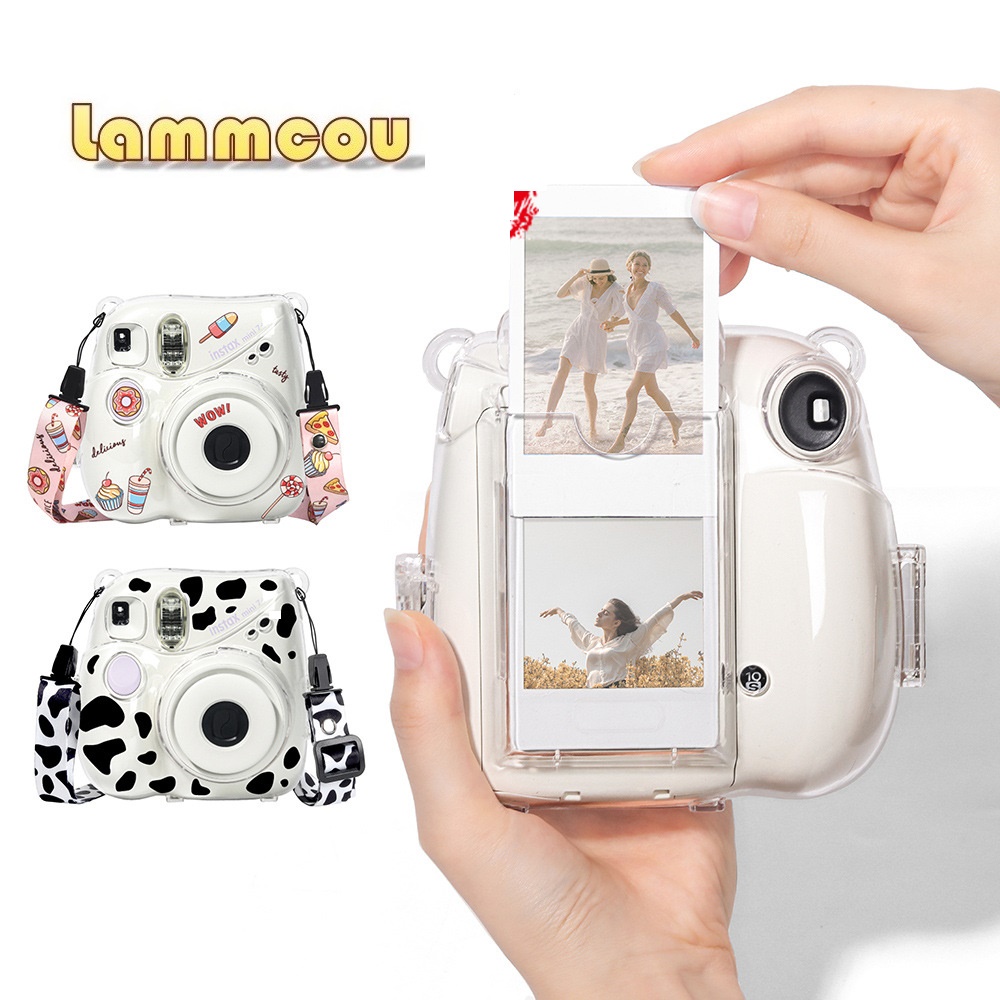 Vỏ bảo vệ LAMMCOU cứng trong suốt thích hợp cho máy ảnh chụp lấy liền Fujifilm Instax Mini 7