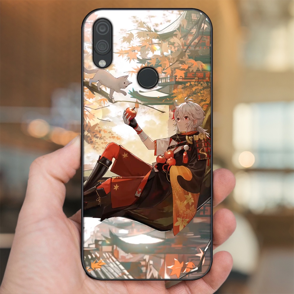 Ốp lưng Xiaomi Redmi Note 7, Note 7 Pro viền đen in hình Kazuha Genshin Impact