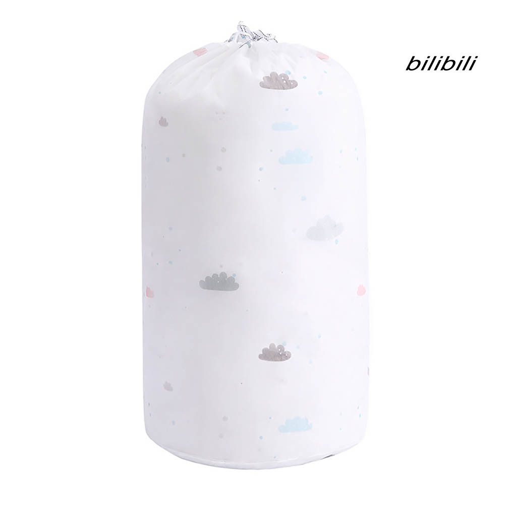 FSbilibili Portable Flamingo Cloud Feather Print Drawstring Quilt Bag Blanket Storage Pouch