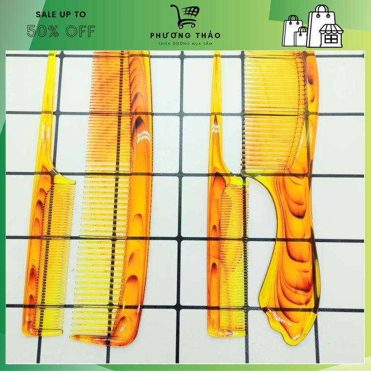 Combo 2 Cây Lược nhựa vàng trong cao cấp siêu rẻ giá tốt