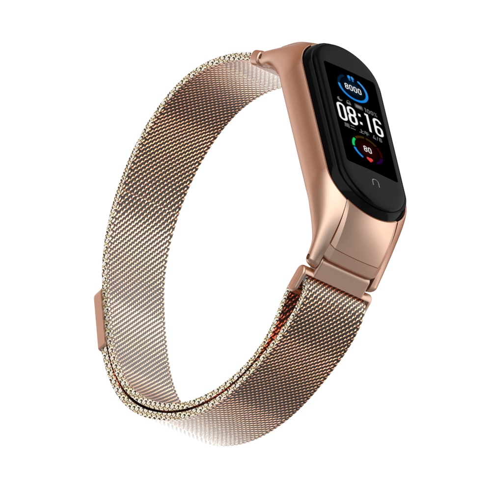 Dây Đeo Bằng Thép Không Gỉ Cho Đồng Hồ Thông Minh Xiaomi Mi Band 5 Miband 5 6
