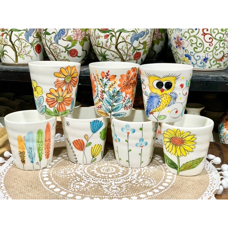 Cốc Uống Nước Cốc Sứ Pha Cafe Uống Trà Hoạ Tiết Vẽ Tay Ngộ Nghĩnh 250ml Sứ Bát Tràng Cao Cấp Giao Mẫu Ngẫu Nhiên
