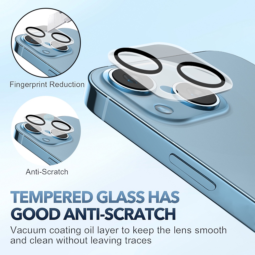 Kính cường lực 3D bảo vệ camera cho  13 &amp;  12 Pro Max &amp;  13 Mini