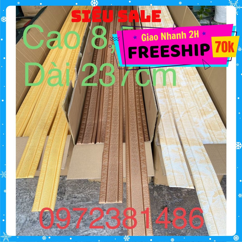 Phào chỉ xốp, viền xốp dán tường 3D khổ lớn nhất 237cm x 8,5cm giá gốc nhiều màu