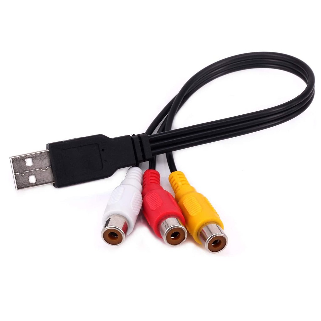 Cáp chuyển đổi USB sang 3-RCA AV - Cáp chuyển đổi tín hiệu cổng Usb sang AV | BigBuy360 - bigbuy360.vn