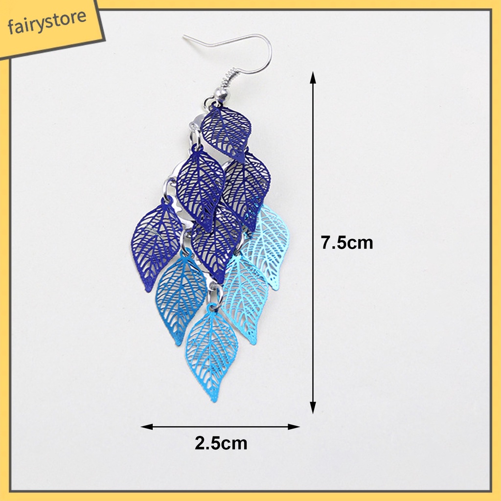1 Đôi Bông Tai Hình Chiếc Lá Sáng Tạo Dành Cho Nữ
