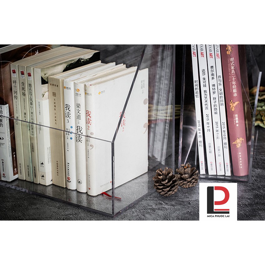 Hộp đựng mica, acrylic/ Giá đỡ sách để bàn