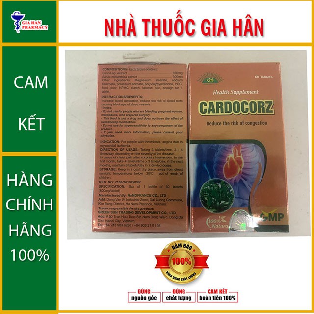 CARDOCORZ - Phòng và Hỗ Trợ bệnh đau thắt ngực do thiếu máu cơ tim