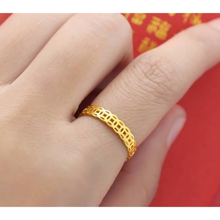 Nhẫn kim tiền mạ vàng đeo tay cực sang,cực chảnh + Tặng hộp đựng đẹp