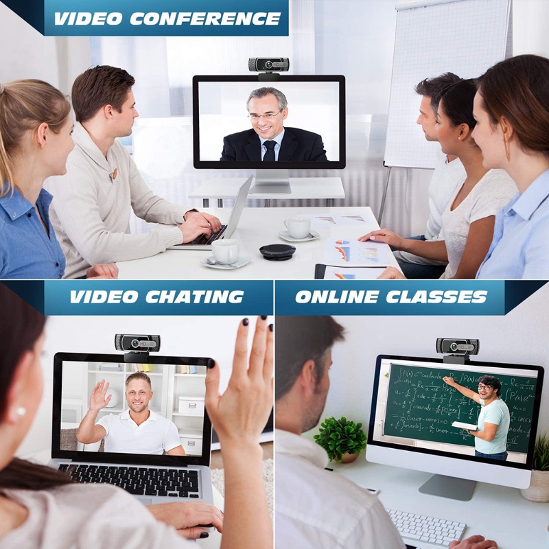 Webcam Máy Tính Tự Động Lọc Tiếng Ồn Cao 1080p Kèm Micro Tiện Dụng