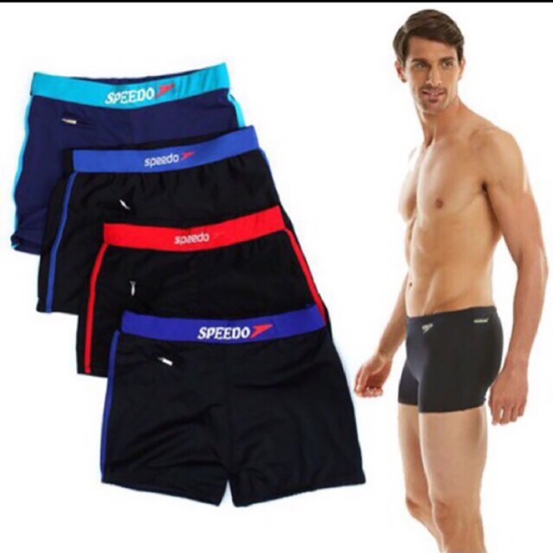 Quần Bơi Nam Speedo Dạng Đùi Lưng Bản Màu Đủ Size Chất Thun Co Giãn 4 Chiều Mạnh Mẽ NamTính 1 Đổi 1 Ảnh Thật 100% QN004