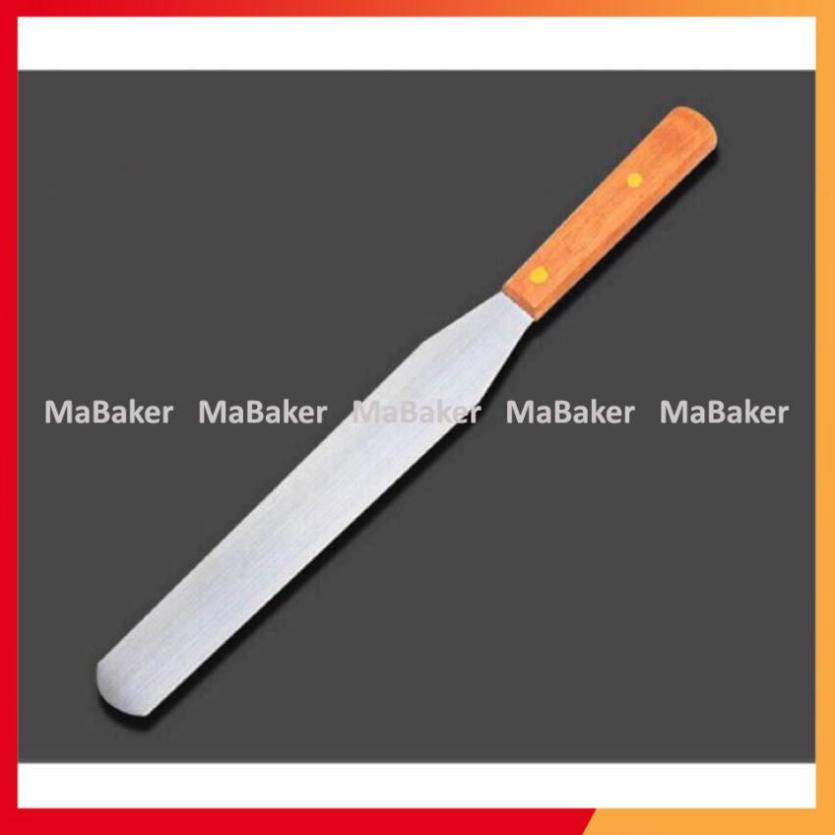 Dao chà láng thẳng cán gỗ cao cấp 32cm, 38cm - MaBaker