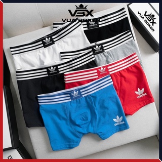 Combo 5 quần lót nam boxer quần sịp đùi nam aiddas vải cotton thâm hút vượt trội co dãn đàn hồi tốt vuaboxer das01