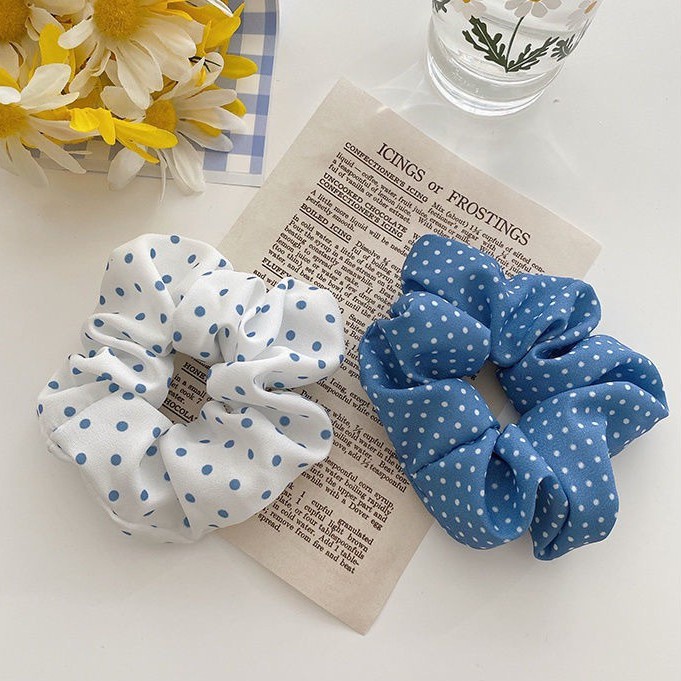 Buộc tóc scrunchies vòng mẫu hoa quả