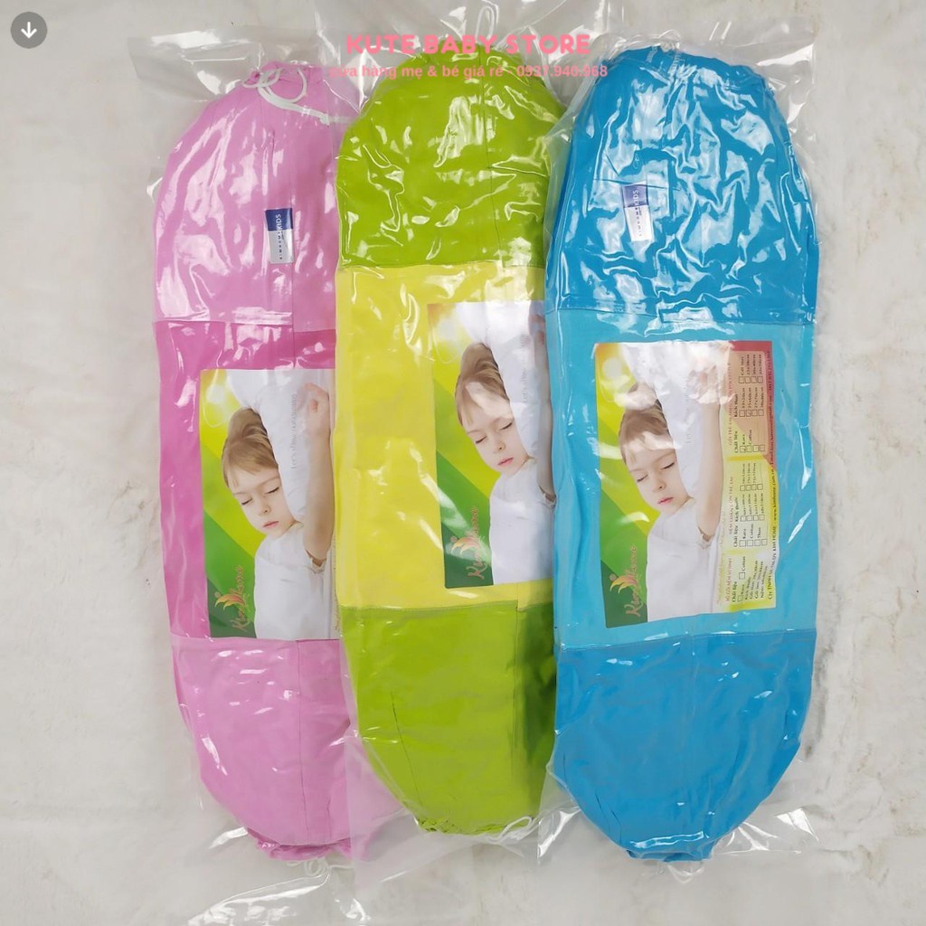 Gối ôm cho bé kim home vải cara 60x25cm