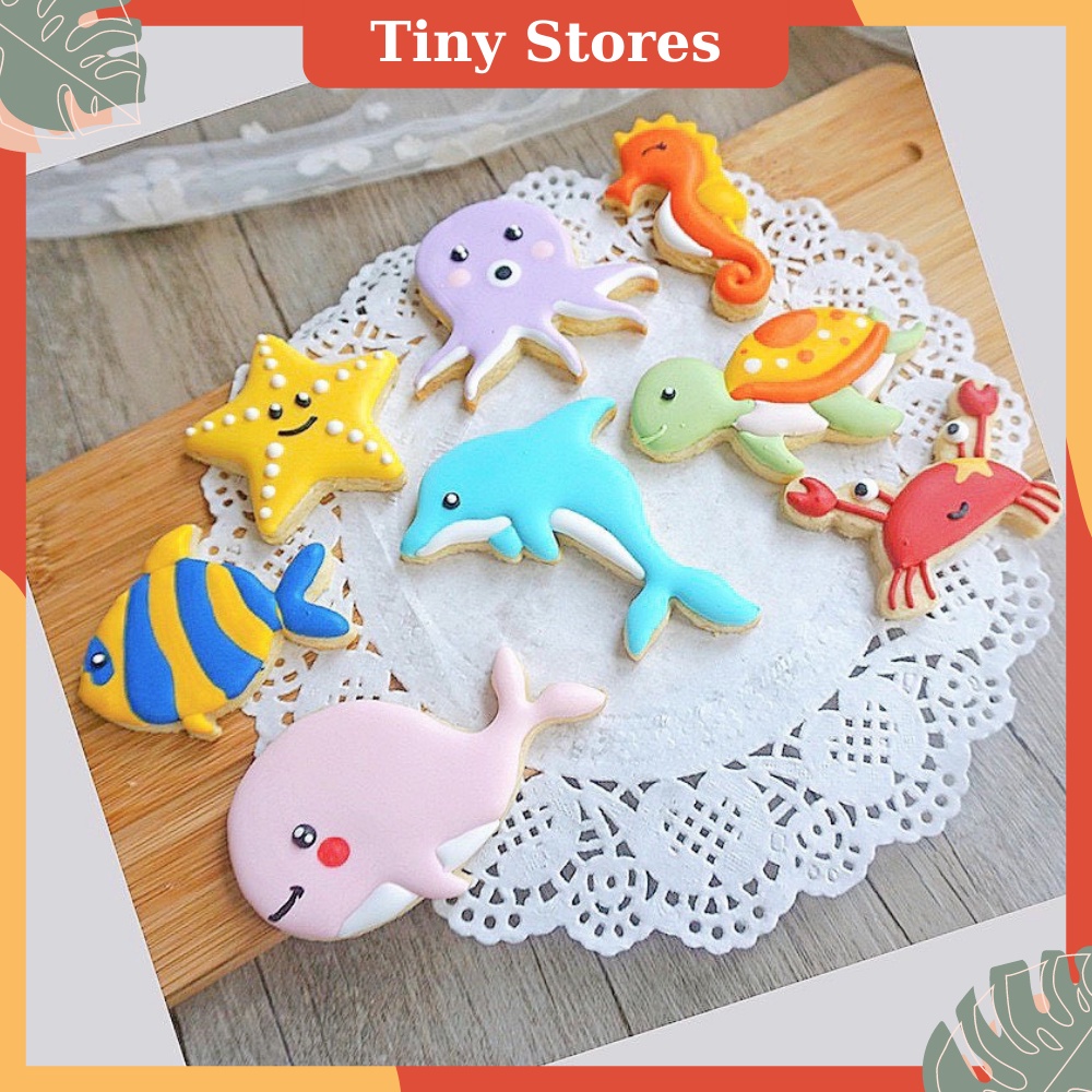 Khuôn Nhấn Bánh Quy 8 Hình, Khuôn Cutter Tạo Hình Bánh Cookies