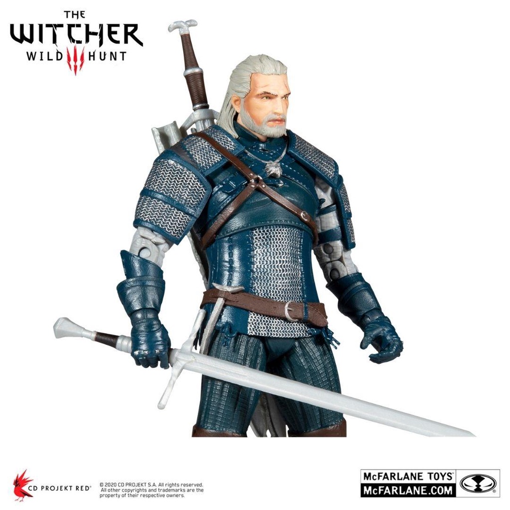 Mô hình The Witcher Geralt of Rivia 18cm Viper Armor McFarlane Nhựa PVC, ABS Mô hình có khớp Chính hãng Mỹ TWMF06