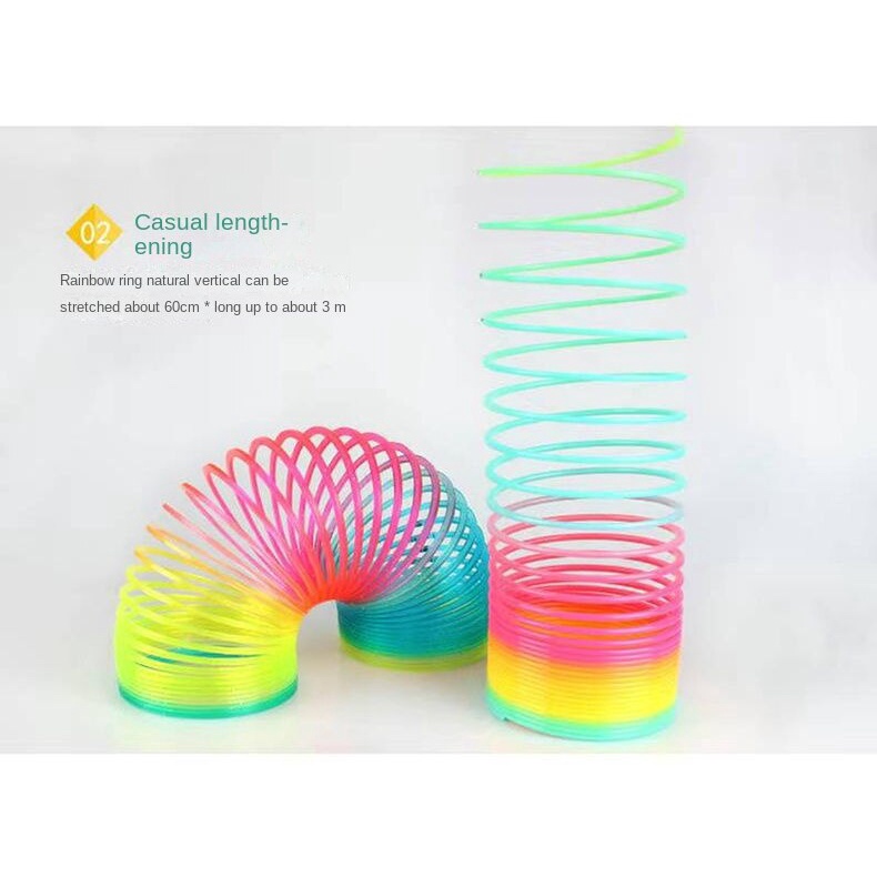 Đồ Chơi Lò Xo Bằng Nhựa Màu Cầu Vồng Sặc Sỡ Cho Bé