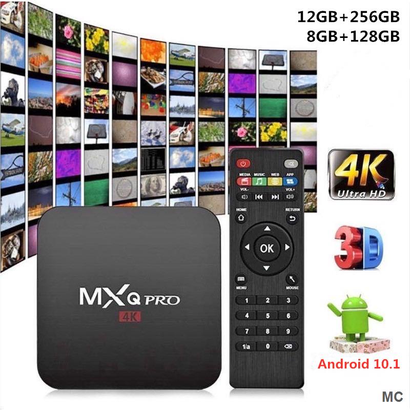 Đầu TV box MXQ Pro Thông Minh 16 + 256gb HD 4K 2.4Gw Wifi android10.1 KèM Phụ KiệN