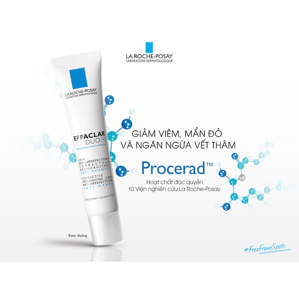 KEM DƯỠNG DA ROCHE POSAY GIẢM MỤN NGỪA THÂM EFFACLAR DUO PLUS 40ML