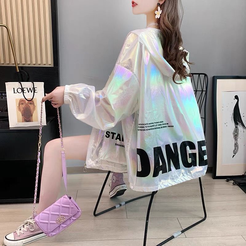 Áo Khoác Chống Nắng Mỏng Có Mũ Trùm Dáng Rộng Thời Trang Mùa Hè Hàng Mới 2022 Dành Cho Bạn Nữ