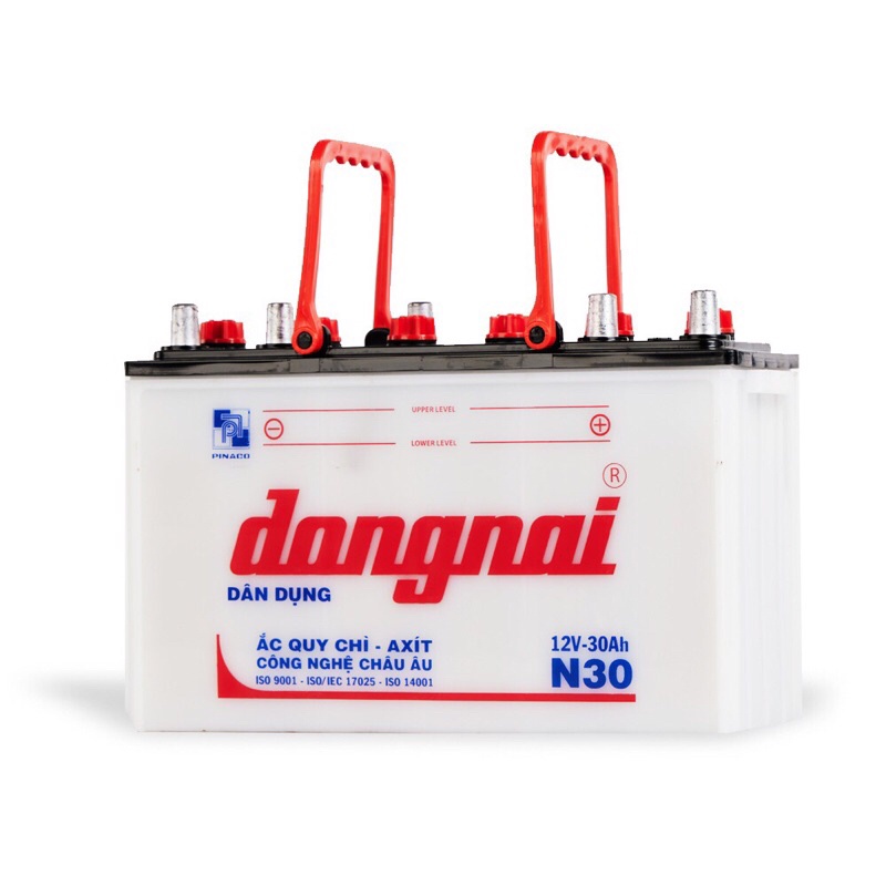 Bình ắc quy 12v dân dụng đồng nai N30 | 12V - 30Ah  tặng acid châm bình.