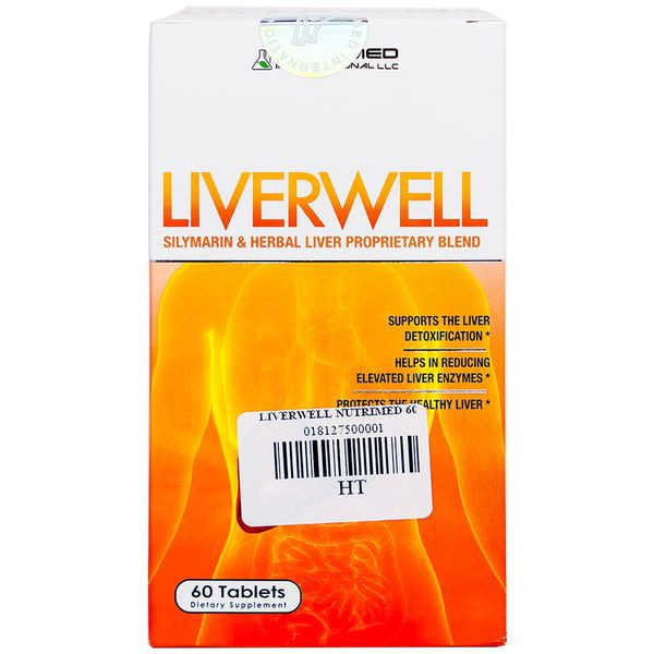 Viên Uống Liverwell  của Mỹ giúp bổ gan, hỗ trợ giải độc gan. Tăng cường chức năng gan (hộp 60 viên)