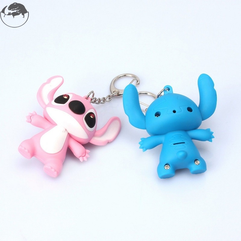 Móc Khóa Hình Lilo Và Stitch Hoạt Hình Có Đèn Led