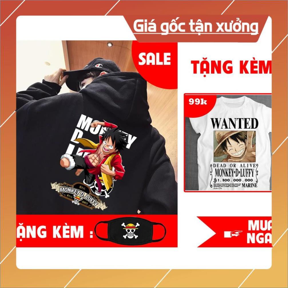 [SALE GIÁ GỐC] Mẫu áo Hoodie in hình Luffy gá rẻ xả kho - Fan One Piece nào cũng nên có