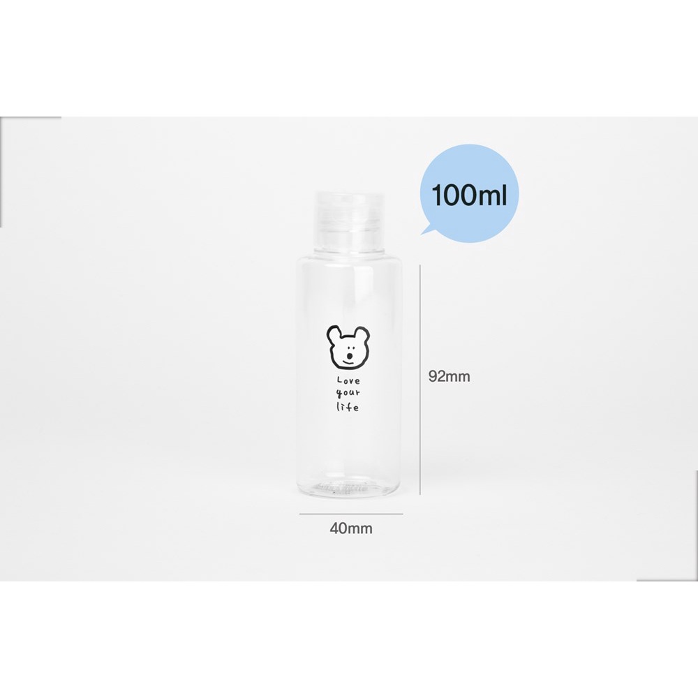 Chai Chiết Dung Dịch ARTBOX Hàn Quốc Trong Suốt Họa Tiết Gấu Polar Bear 100ml