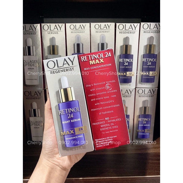 Tinh chất tái tạo da cải tiến Olay Retinol 24 Max Night Serum