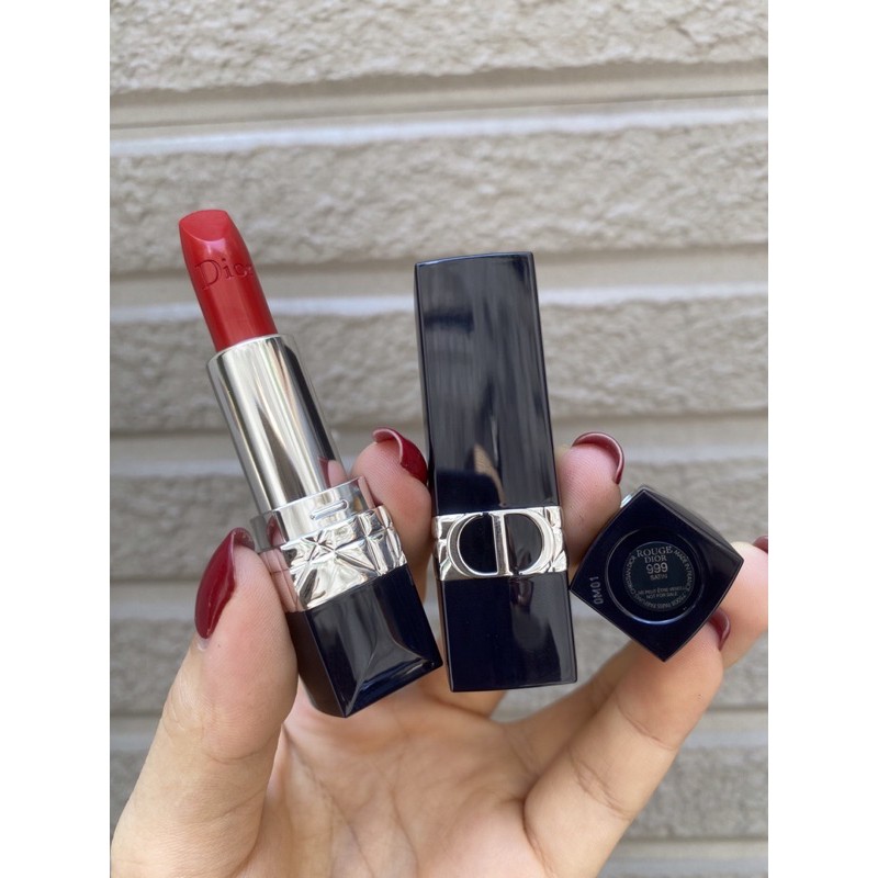 [ CHÍNH HÃNG ]  Son Mini Dior 999 Rouge Satin Màu Đỏ
