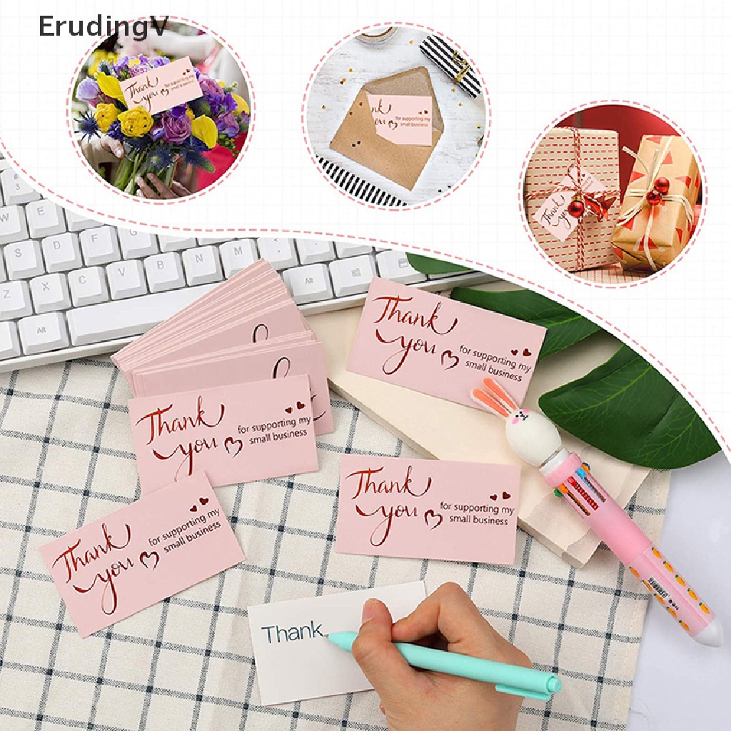 Nhãn Dán Thank You Màu Hồng Trang Trí Gói Quà