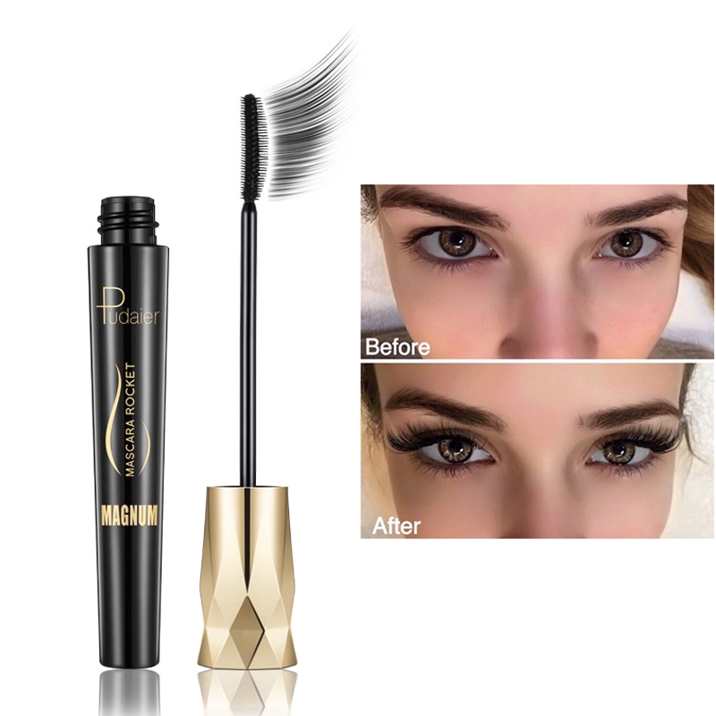 [Hàng mới về] Mascara sợi tơ 4D Pudaier chống nước nhanh khô chuốt mi dài dày và cong vút sắc sảo