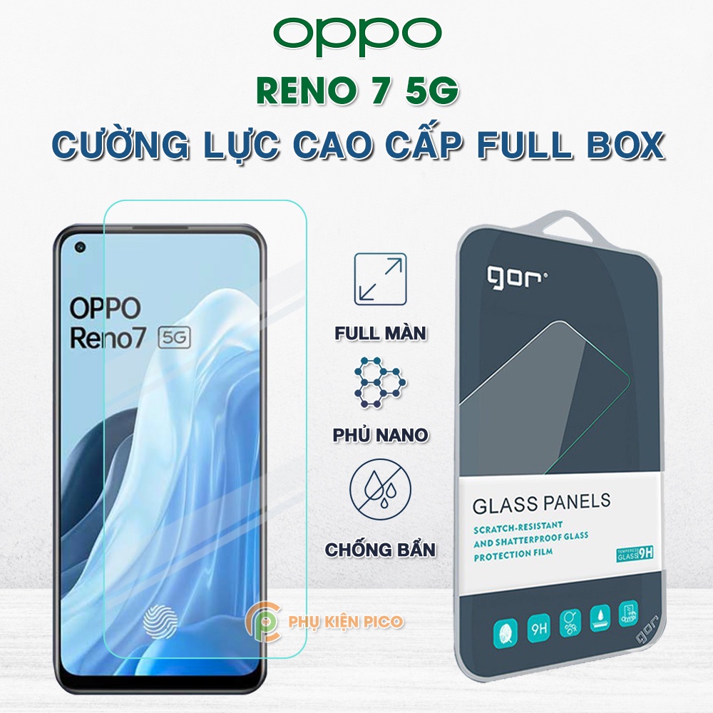 Kính cường lực Reno 7 5G / Reno 7Z 5G / Reno 8 Lite full màn hình chính hãng Gor - Dán màn hình Oppo Reno 7 5G