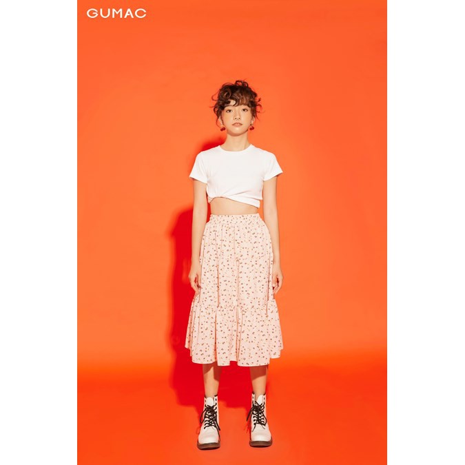 Chân váy hoa Gumac VA1236 màu hồng size L