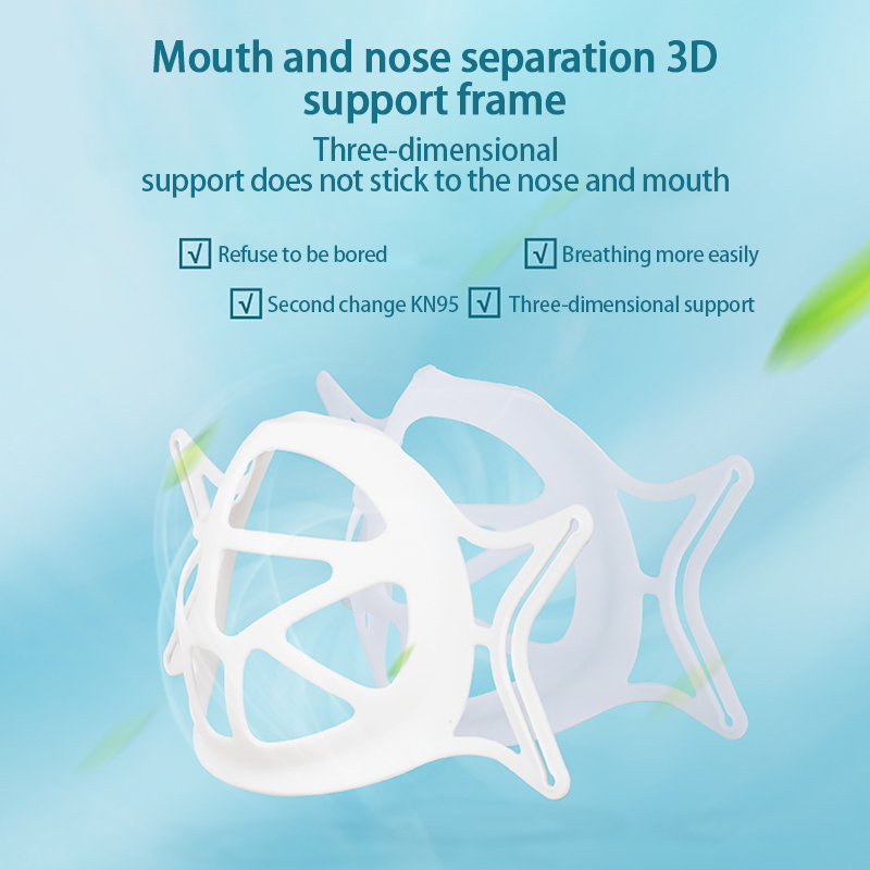 (Hàng Mới Về) 1 Giá Đỡ Mặt Nạ 3d Hỗ Trợ Thở Bằng Silicone Tiện Dụng