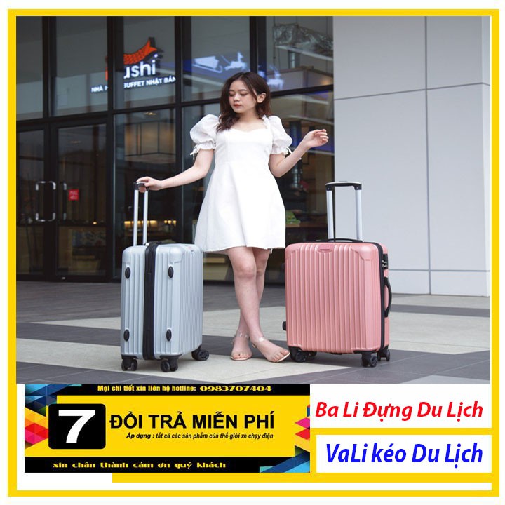 Vali kéo du lịch SUNNY TONAGO nhựa dẻo ABS, Chống va đập, khóa số an toàn (size 24