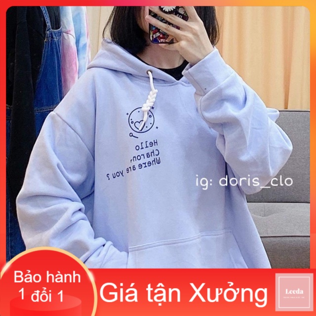 Áo hoodie hello HT11 , áo thun nam nữ, áo thun dài tay, sét bộ mặc ở nhà - LEEDA MODY