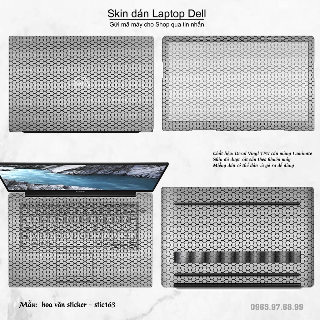 Skin dán Laptop Dell in hình Hoa văn sticker _nhiều mẫu 27 (inbox mã máy cho Shop)