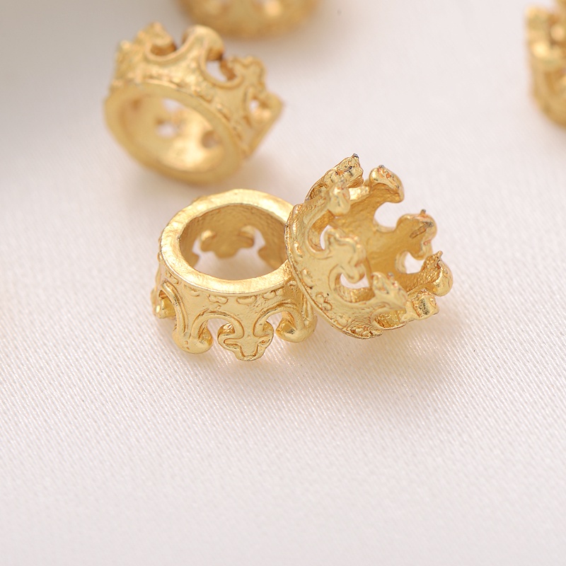 Bộ 10 Hạt Làm Trang Sức Thủ Công Bằng Đồng Mạ Vàng 18K Nhiều Màu Sắc